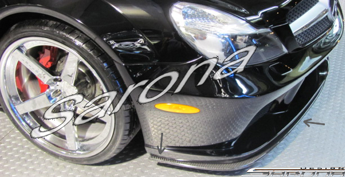 Custom Mercedes SL  Convertible Front Add-on Lip (2009 - 2012) - $1980.00 (Part #MB-018-FA)